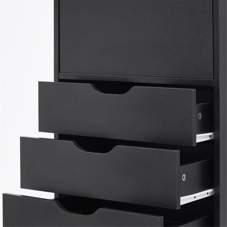 6-Drawer Black Office Storage Cabinet F331