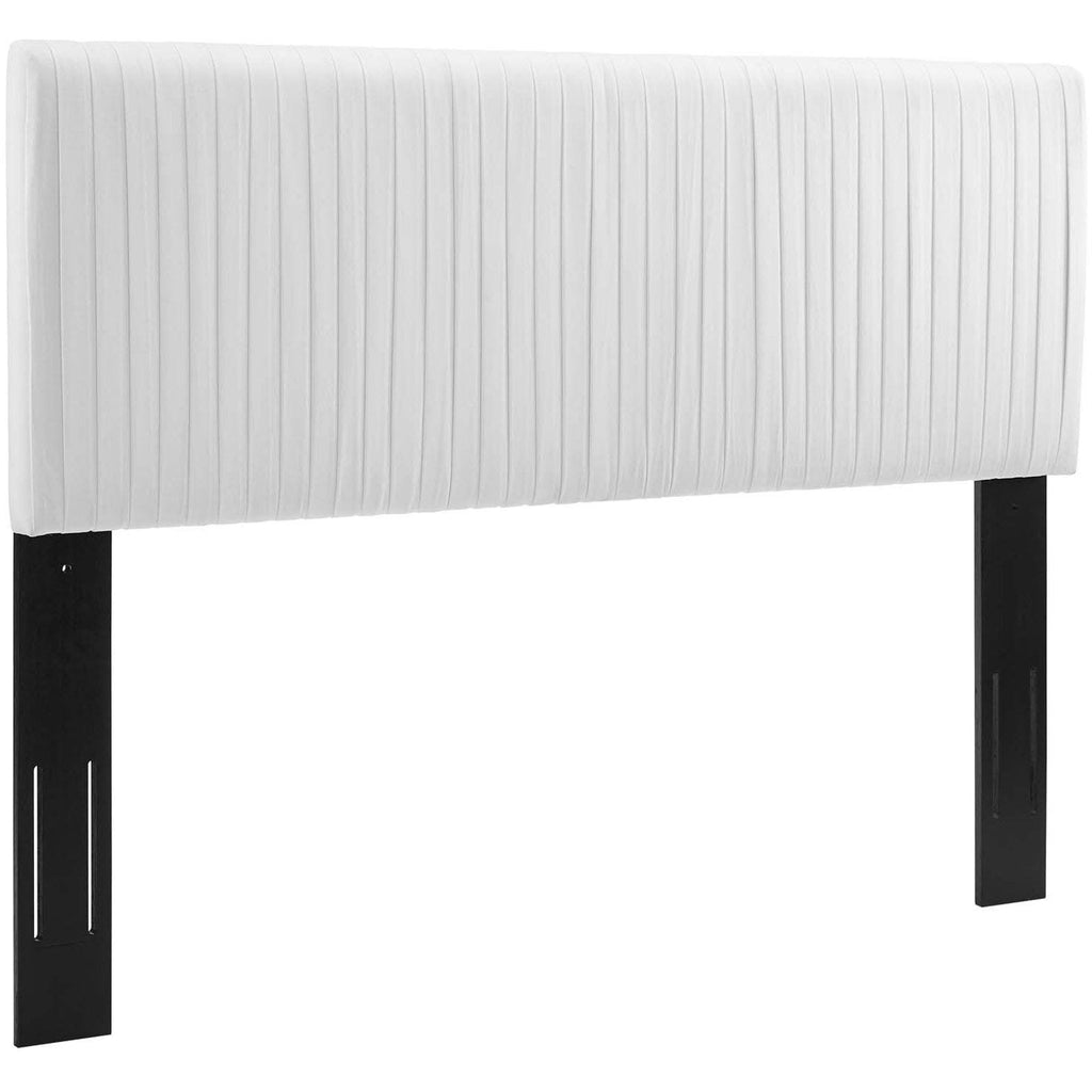 White Performance Velvet King/California King Headboard W115913