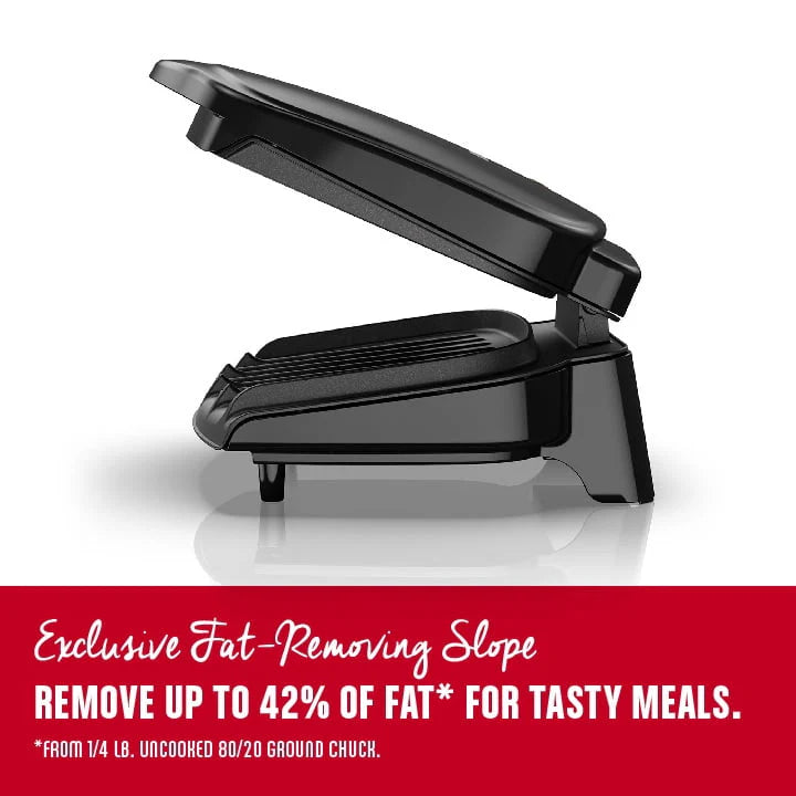 2-Serving Electric Indoor Grill and Panini Press, Black Q481
