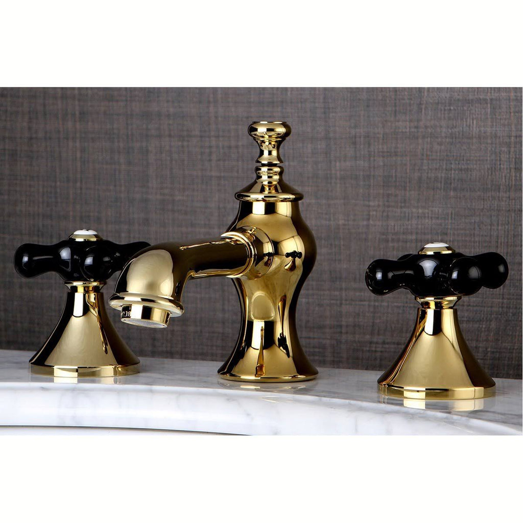Polished Brass Widespread Bathroom Faucet U4928