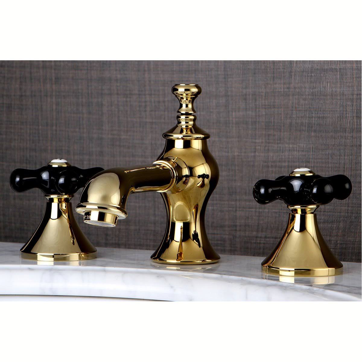 Polished Brass Widespread Bathroom Faucet U4928