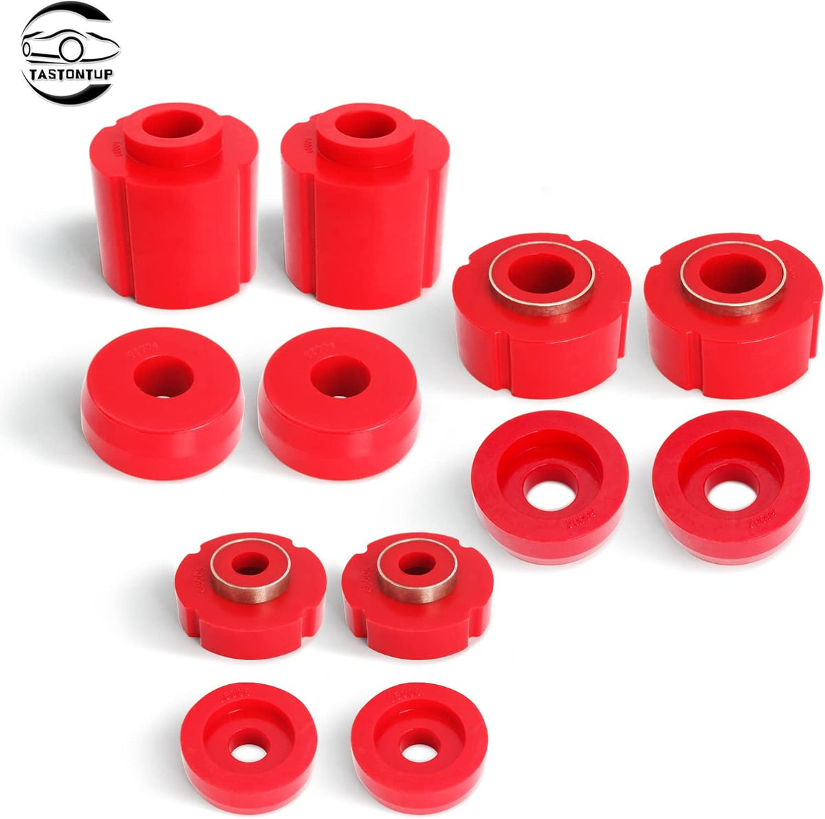 Red Polyurethane Body Mount Bushing Kit (12Pcs) Pack of 2 R4836
