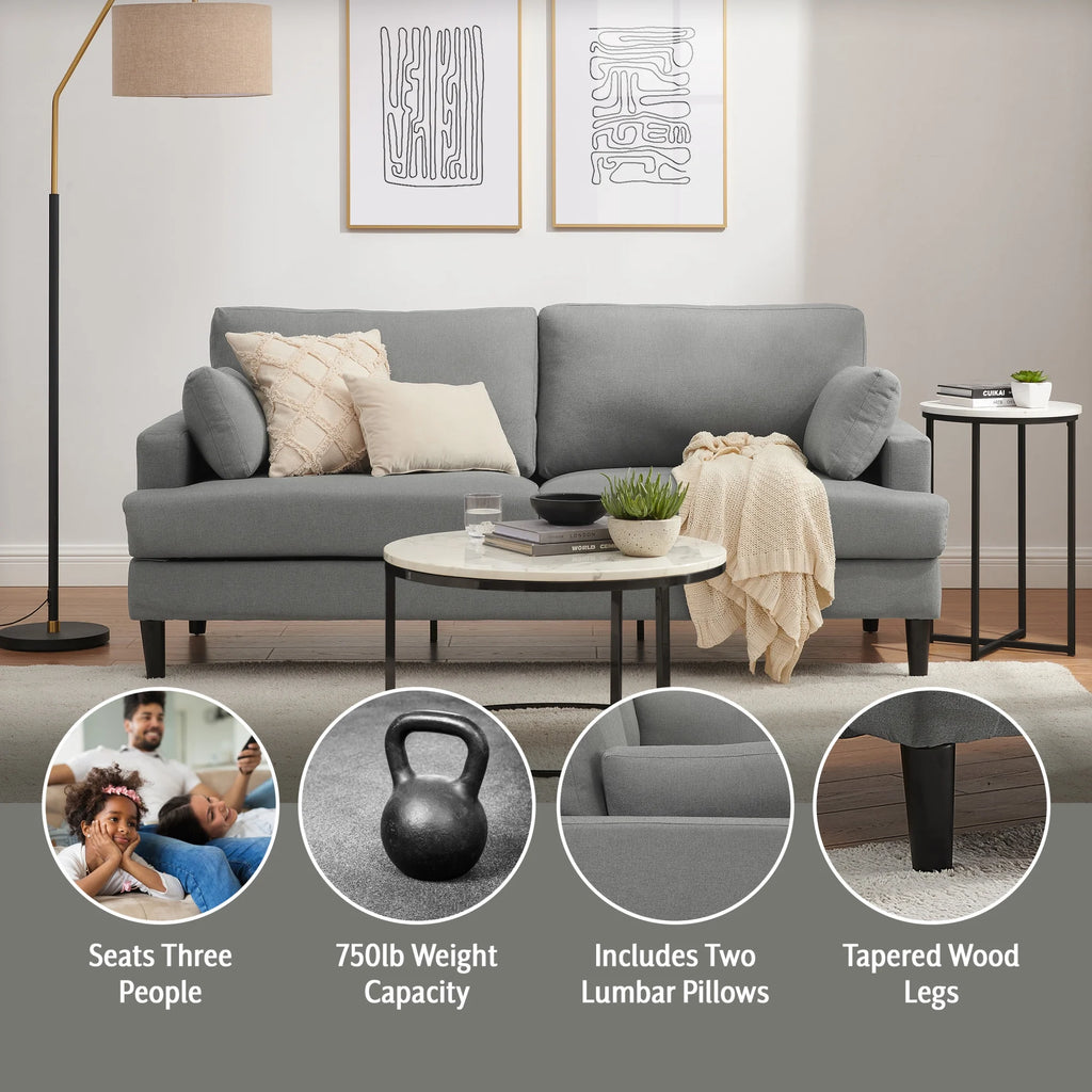 Mid Modern Sofa Smoke Grey C3235