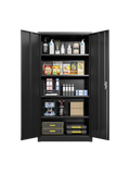 Metal Garage Storage Cabinet with 4 Shelves and Locking Doors O1885