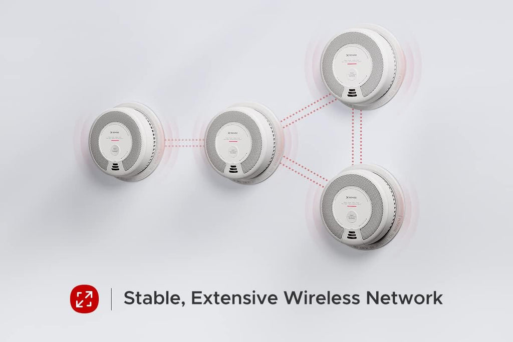Pack of 3 Wireless Interconnected Smoke and Carbon Monoxide Detector J944246