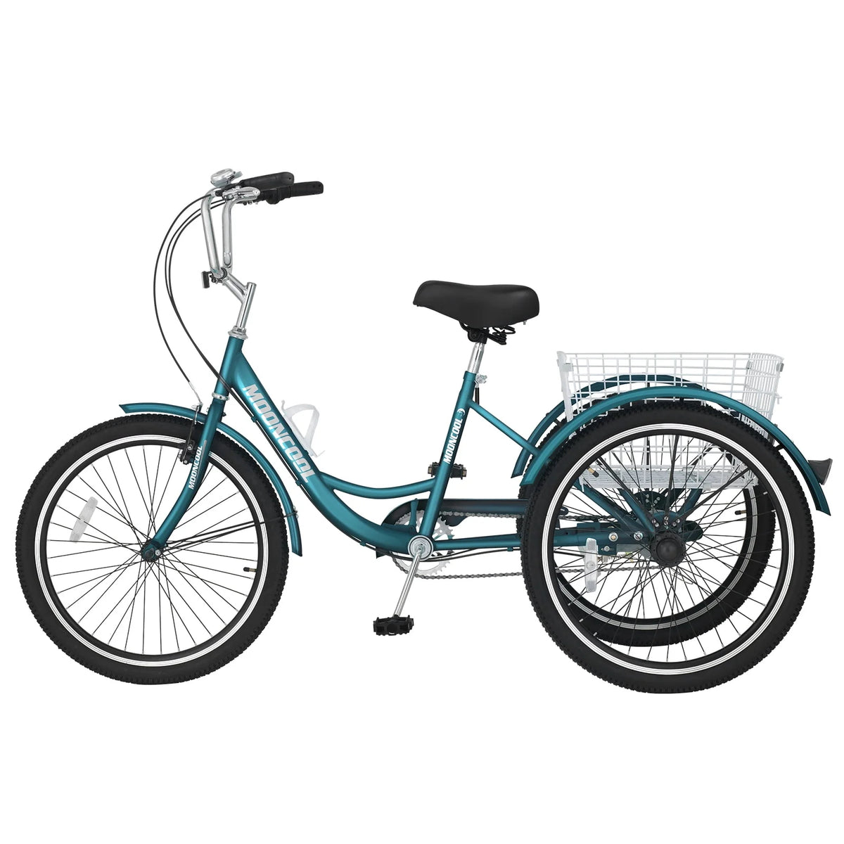 24 Inch Single Speed Adult Tricycle with Basket S574177