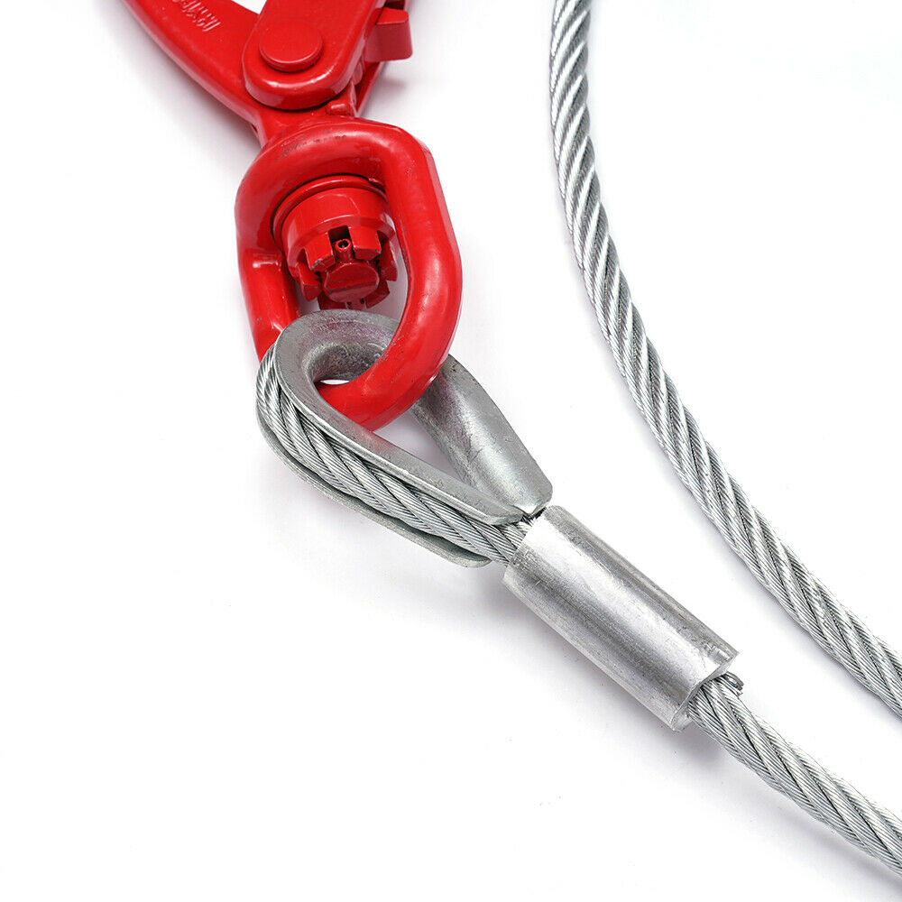 3/8" x 100" Wire Rope Steel Winch Cable with Swivel Hook H318