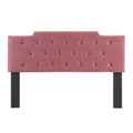 Dusty Rose Pink Tufted Velvet California King Headboard O13130