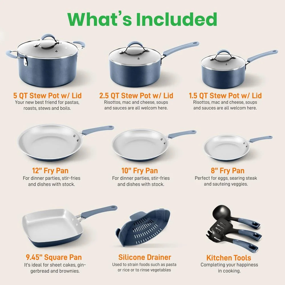 20 Piece Non-stick Cookware and Bakeware Set T7196