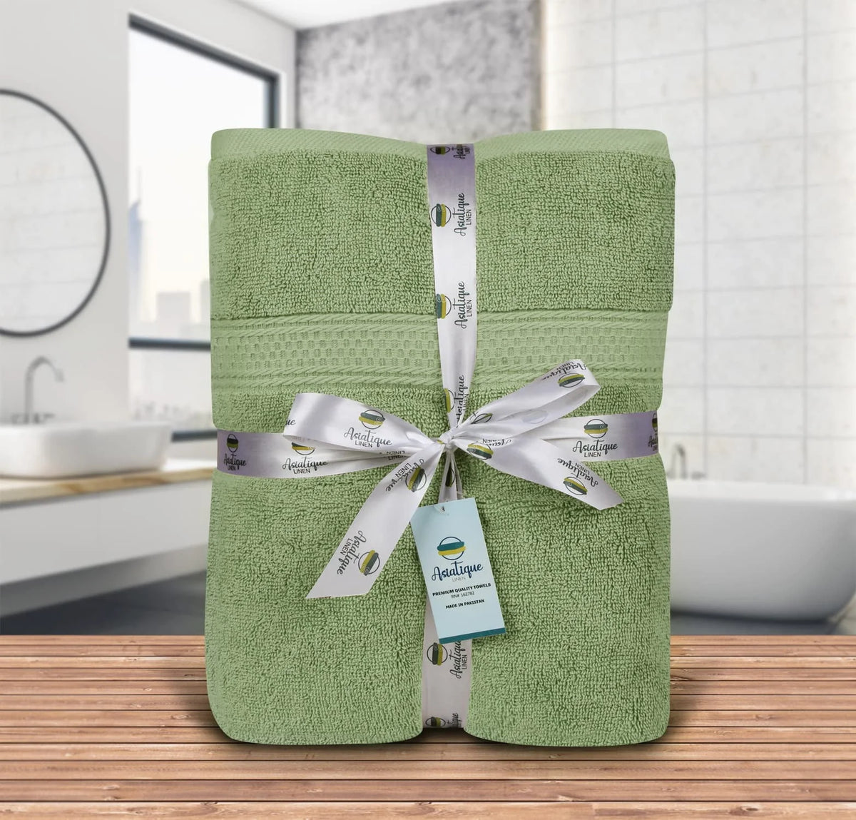 8 Piece Beige 650 GSM 100% Cotton Bath Towels Set X824776
