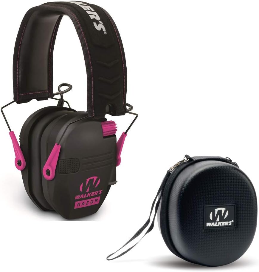 Razor Slim Electronic Shooting Hearing Protection Muff with Protective Case D41167
