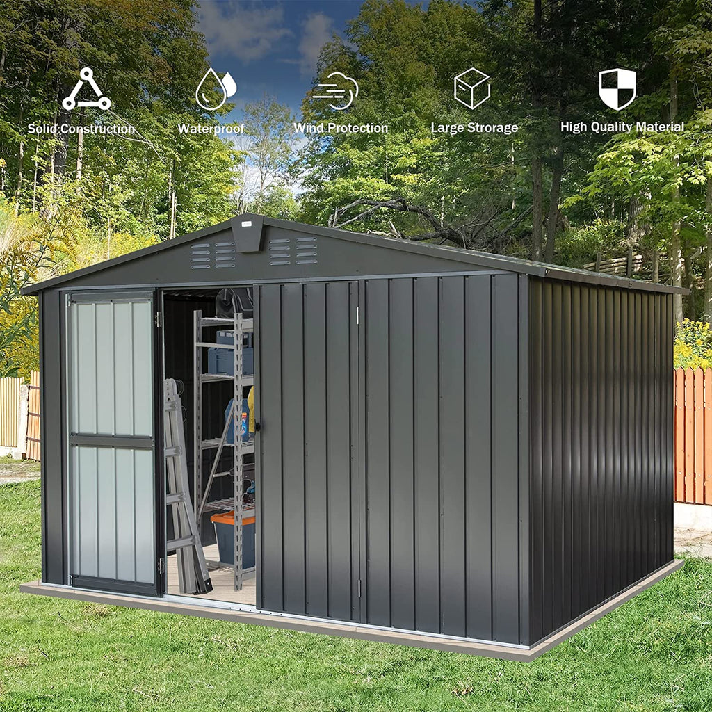 Metal Garden Shed with Lockable Door R6317