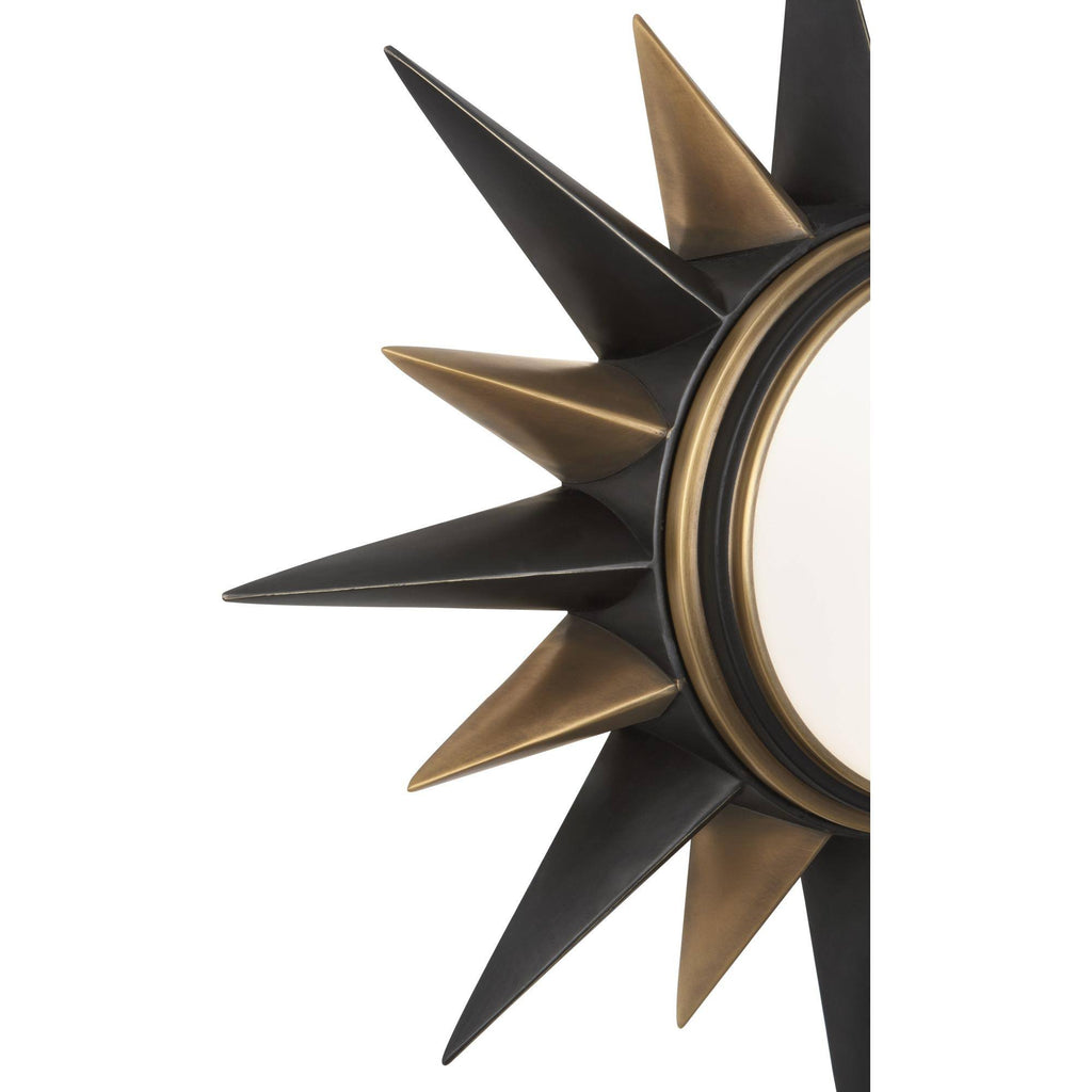 Two Light Flushmount in Deep Patina Bronze with Warm Brass L98990