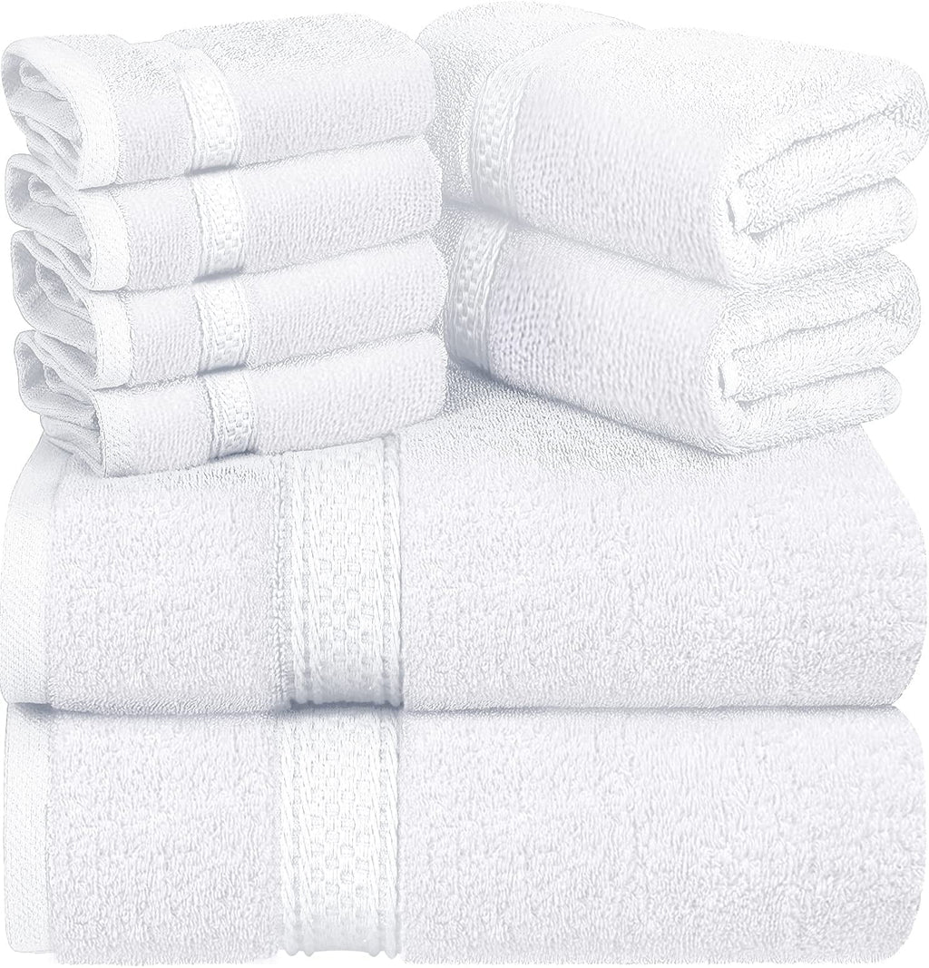 8 Piece Beige 650 GSM 100% Cotton Bath Towels Set X824776