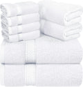 8 Piece Beige 650 GSM 100% Cotton Bath Towels Set X824776