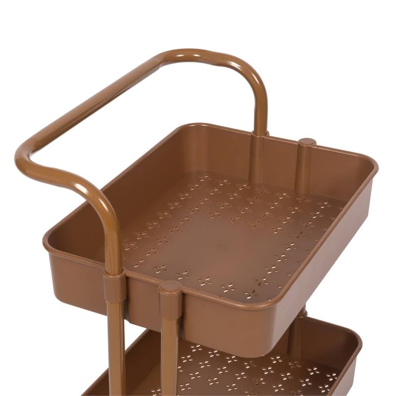 3 Tier Mobile Storage Caddy in Caramel P863