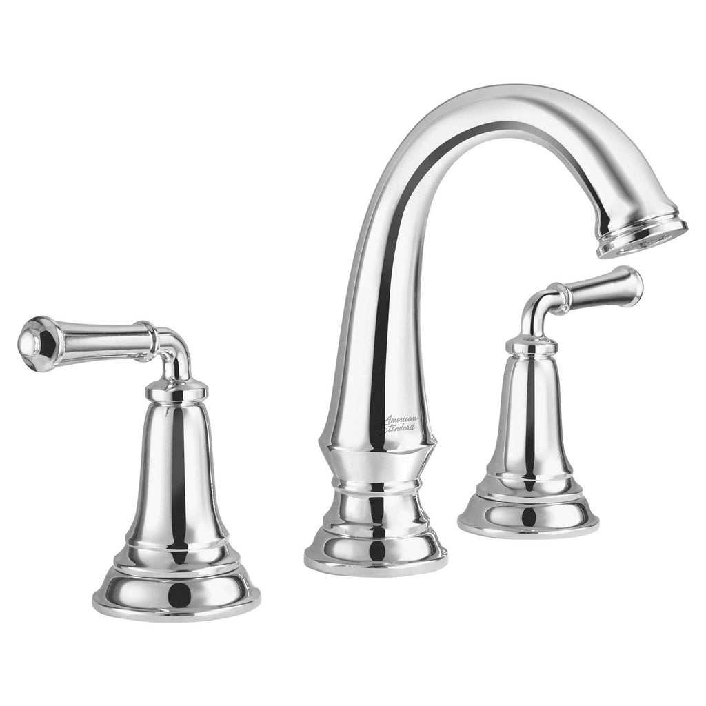 Polished Chrome Widespread Bathroom Faucet with Pop-Up Drain I55455