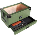 Glass Top Humidor with Front Hygrometer J75340