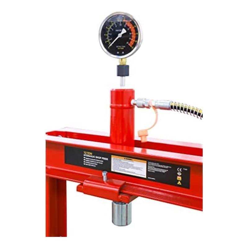 12-Ton Low-Profile Shop Press with Stamping Plates E138