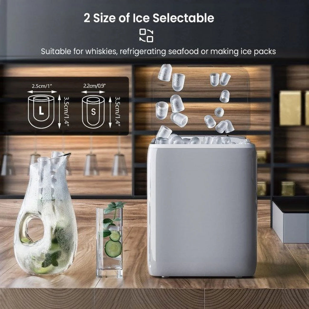 Portable Countertop Ice Maker Machine with Scoop C282