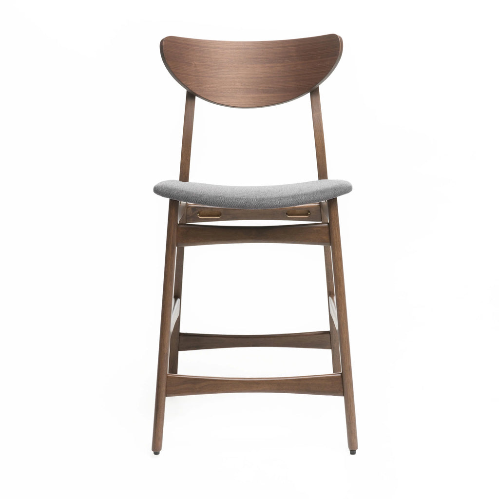 Dark Grey Fabric Counter Chair, Set of 2 W890