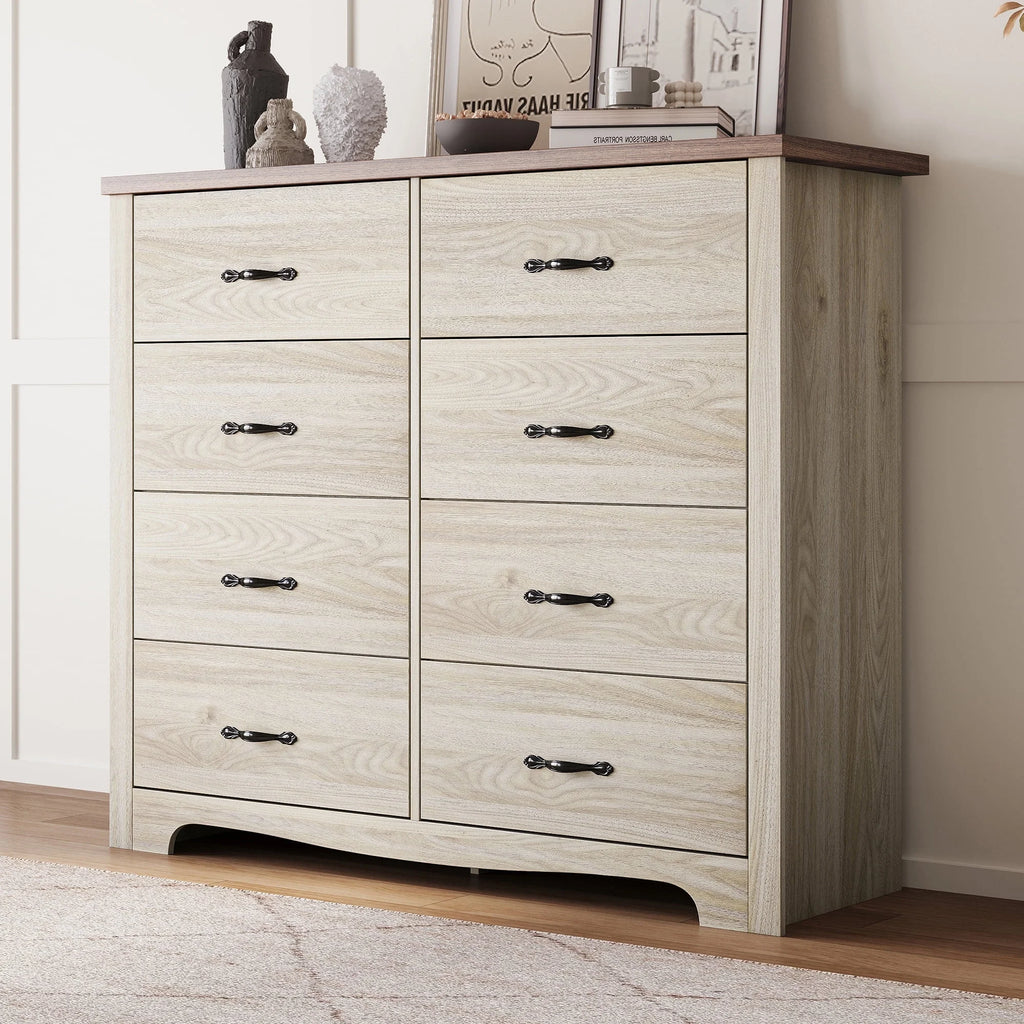 Black 8 Drawer Wood Dresser M38205