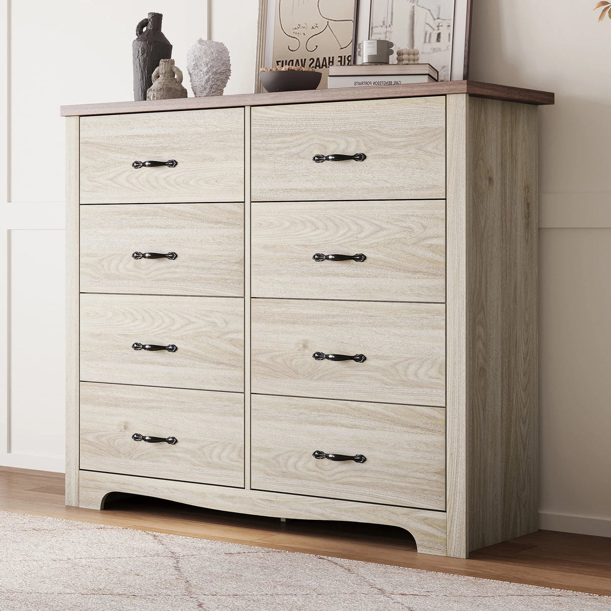 Black 8 Drawer Wood Dresser M38205
