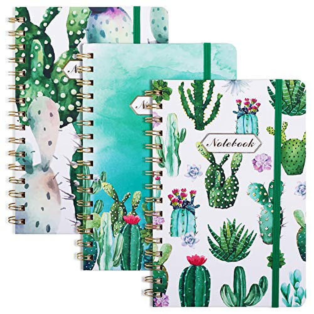 3 Pack A5 Spiral Notebook, Ruled Journal, Hardcover, 160 Pages D67916