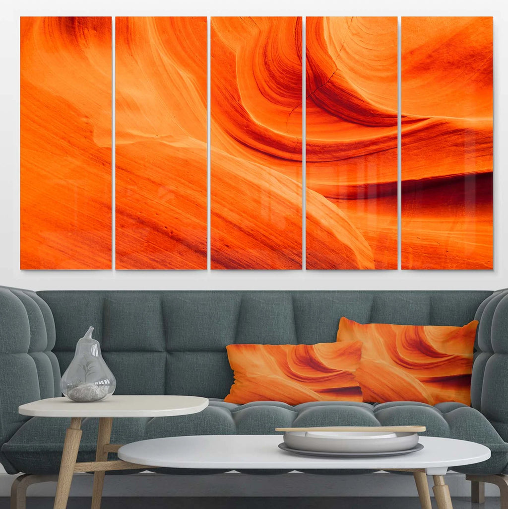 Orange Upper Antelope Canyon Metal Wall Art D37206