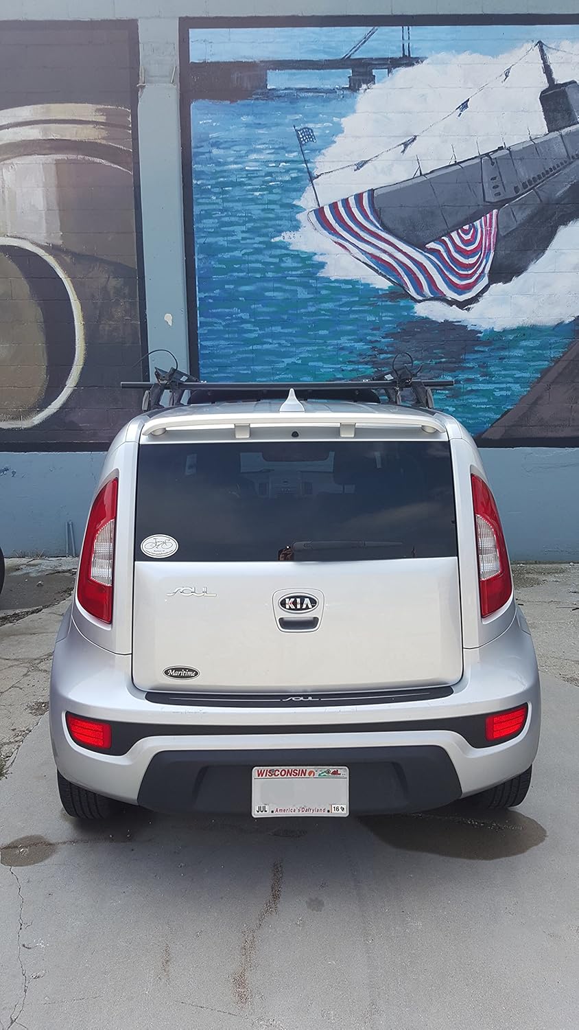 Silver Shark Fin Antenna Compatible with Kia Soul Pack of 2 V3460