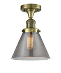 Large Cone 1 Light Semi-Flush Mount X3756