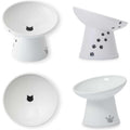 Tilted Raised Cat Food Bowl O287
