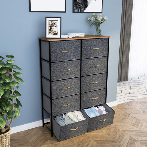 10 Drawer Fabric Storage Dresser U918328