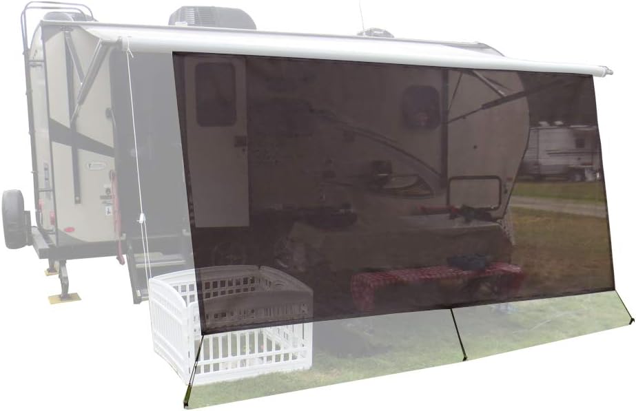 Black Mesh RV Awning Sunshade W3831