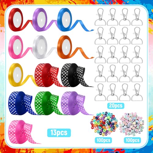 233 Pcs DIY Bead Keychain Making Kit K937