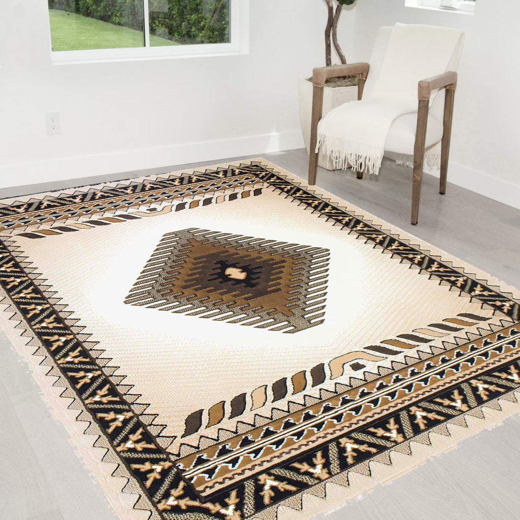 Southwestern 7' 8" x 10' Faded Tribal Area Rug B9096