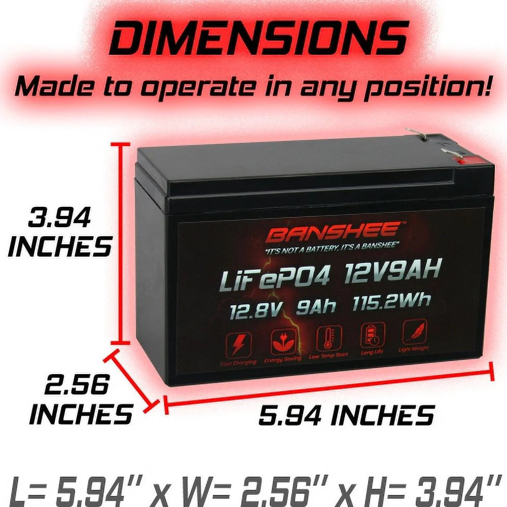 12 Volt 9AH Rechargeable Lithium ion Battery I33997