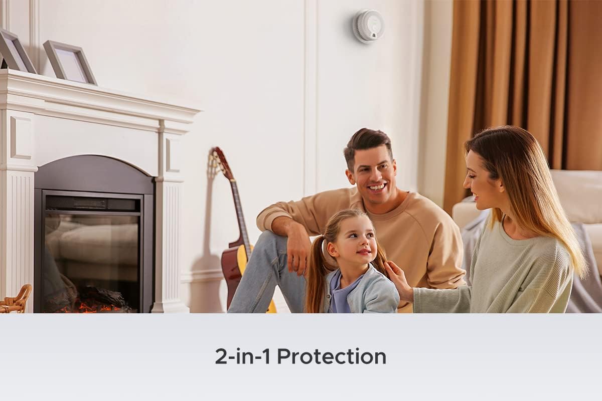 Pack of 3 Wireless Interconnected Smoke and Carbon Monoxide Detector J944246