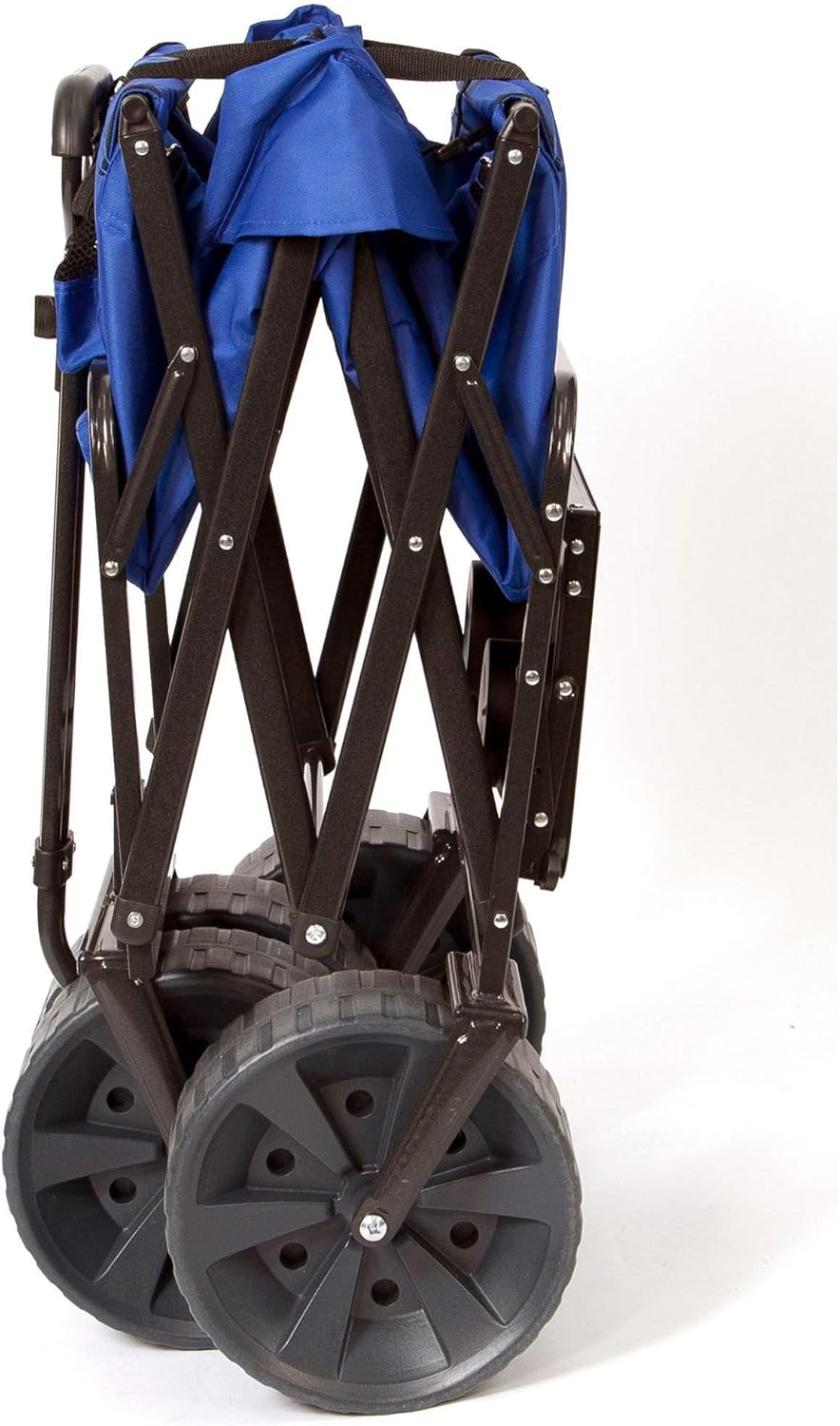Blue Collapsible Utility Wagon Cart with 4 All Terrain Wheels & Table I882764