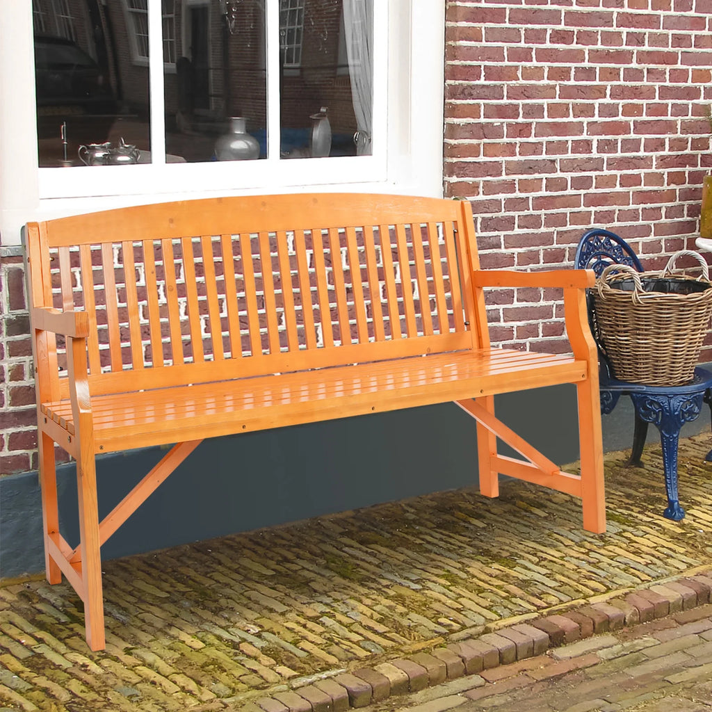 3 Person Wood Outdoor Bench G916