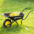 Black Steel Frame Utility Wagon Garden Cart S7774