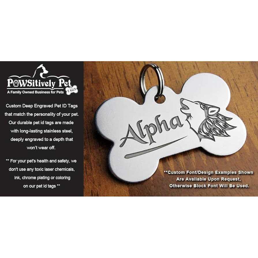 Stainless Steel Custom Deep Engraved Pet ID Tags V317164