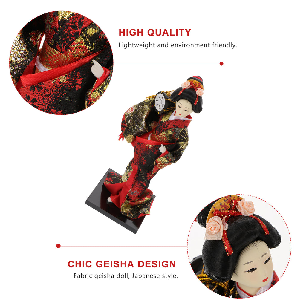 2 Pc Silk Geisha Dolls Japanese Folk Crafts A246