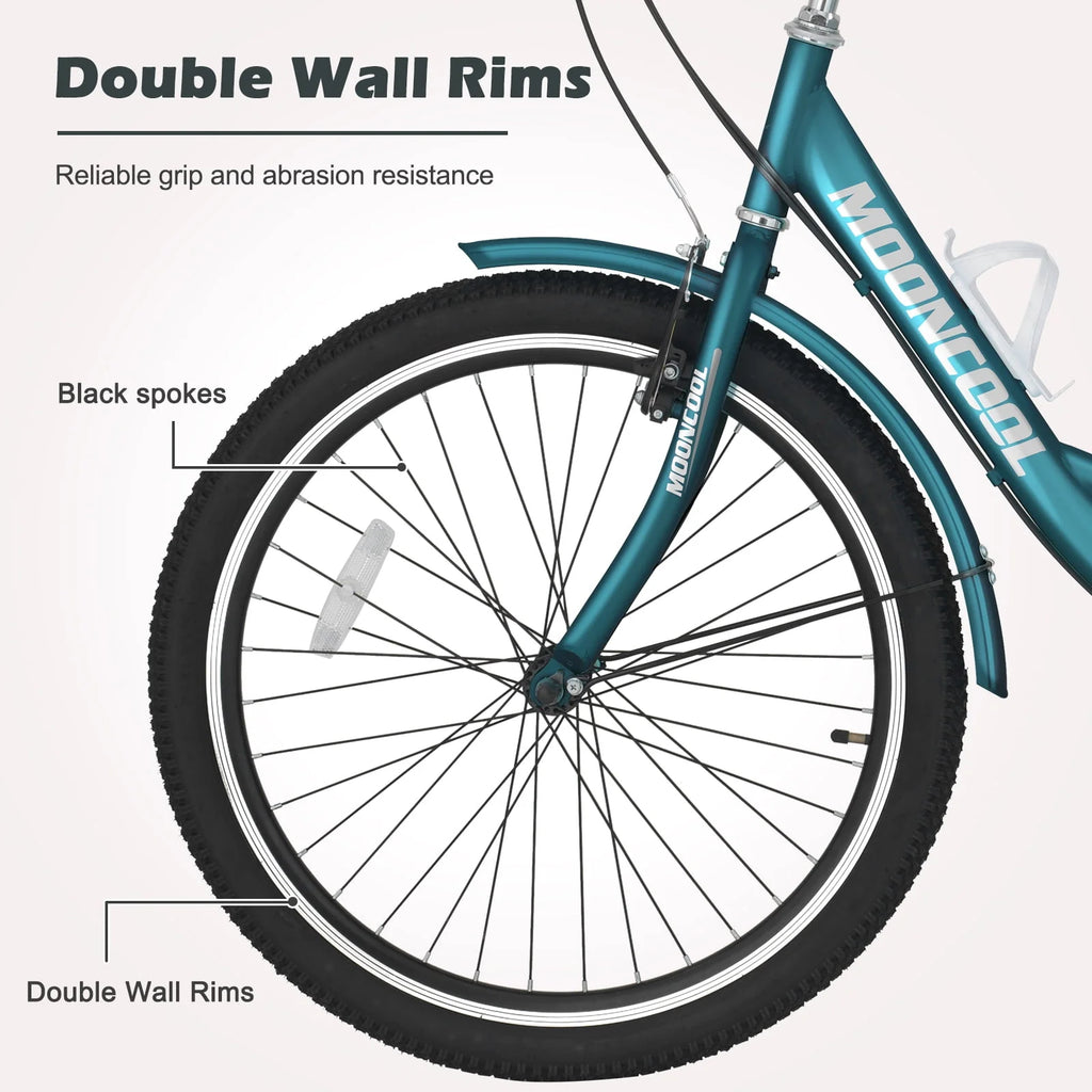 24 Inch Single Speed Adult Tricycle with Basket S574177