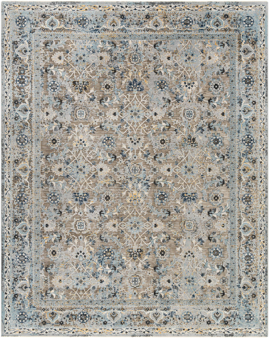 Gray Black 9' x 12'2" Area Rug V31924