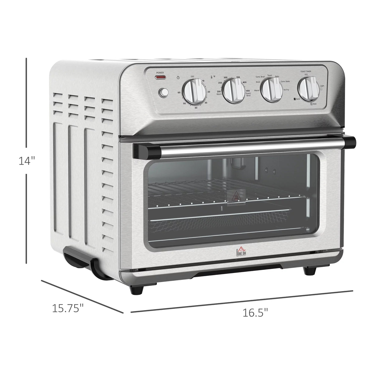 21QT 7-In-1 Convection Air Fryer Toaster Oven, 1800W Stainless Steel A347330