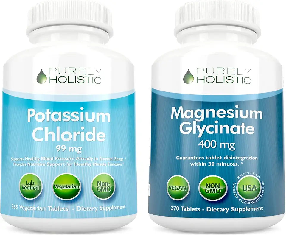 Potassium Chloride 99mg + Magnesium Glycinate 400mg Tablets Vegetarian C2921