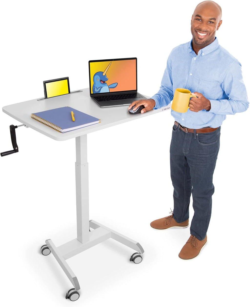 White 31in Portable Standing Desk I200549