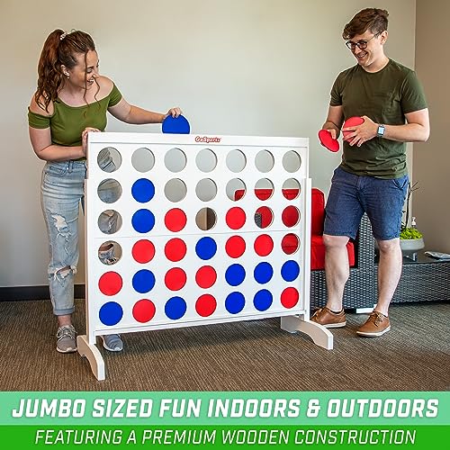 4 Foot Width Giant Portable 4 in a Row Game with Carry Case U829