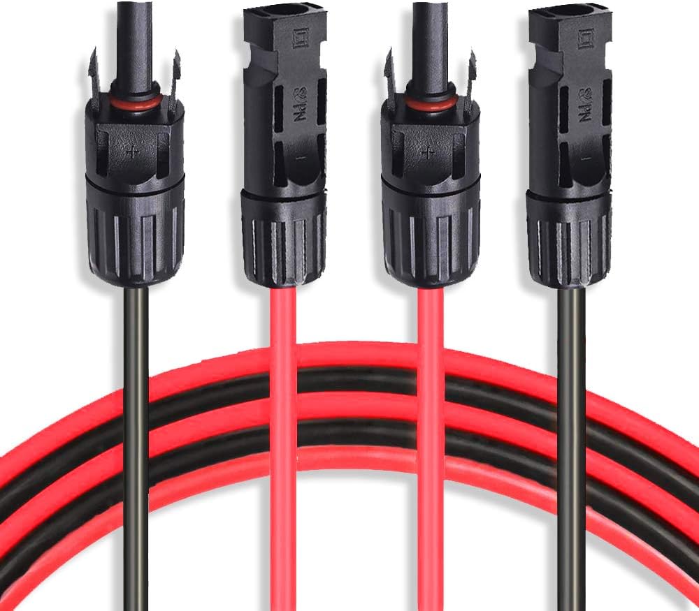 10 AWG 50 Feet Solar Extension Cable with Female and Male Connector R5739